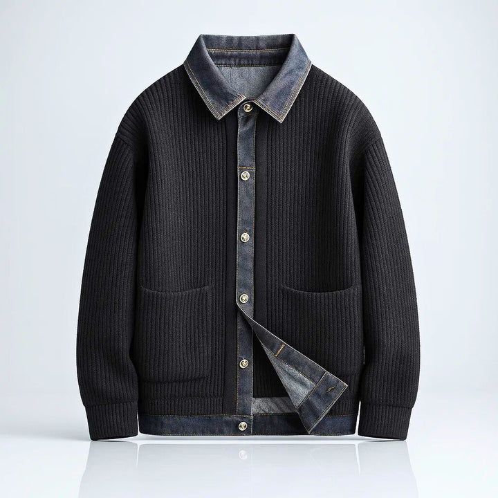 MERINO WOOL CARDIGAN JACKET FOR MEN