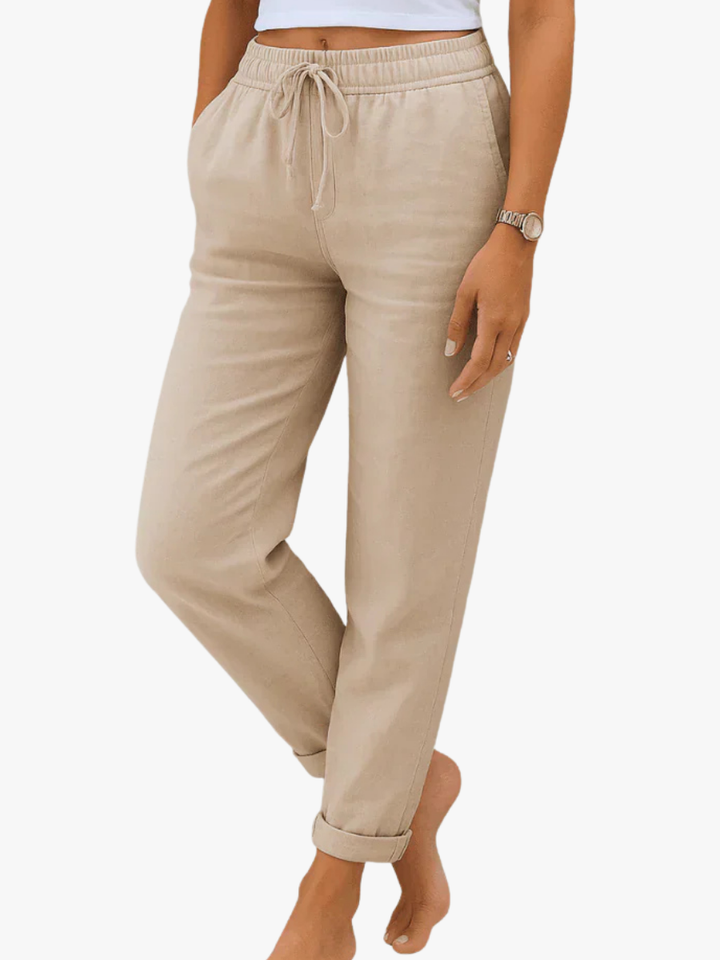 BEAUMONT NICE | PANTALON EN LIN EXTENSIBLE POUR FEMMES