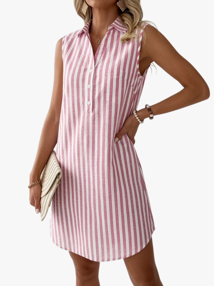 BEAUMONT NICE | ROBE CHEMISE RAYÉE POUR FEMMES