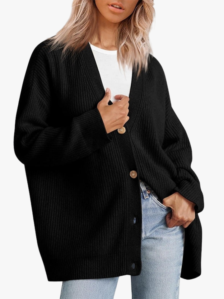BEAUMONT NICE | GILET À COL EN V RIBBÉ POUR FEMME