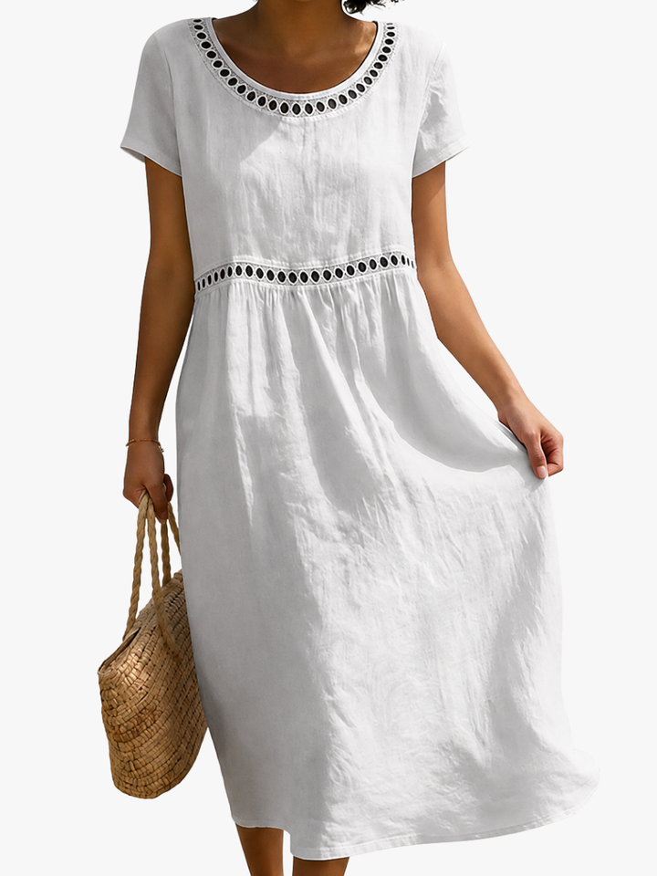 BEAUMONT NICE | ROBE EMPIRE BRODÉE POUR FEMMES