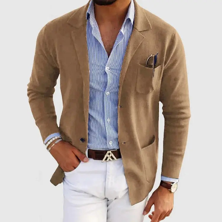 KNIT BLAZER JACKET FOR MEN
