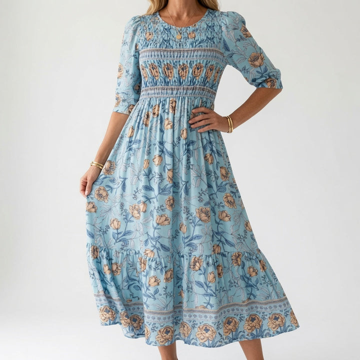 BEAUMONT NICE | ROBE MAXI FLORALE IMPRIMÉE POUR FEMMES