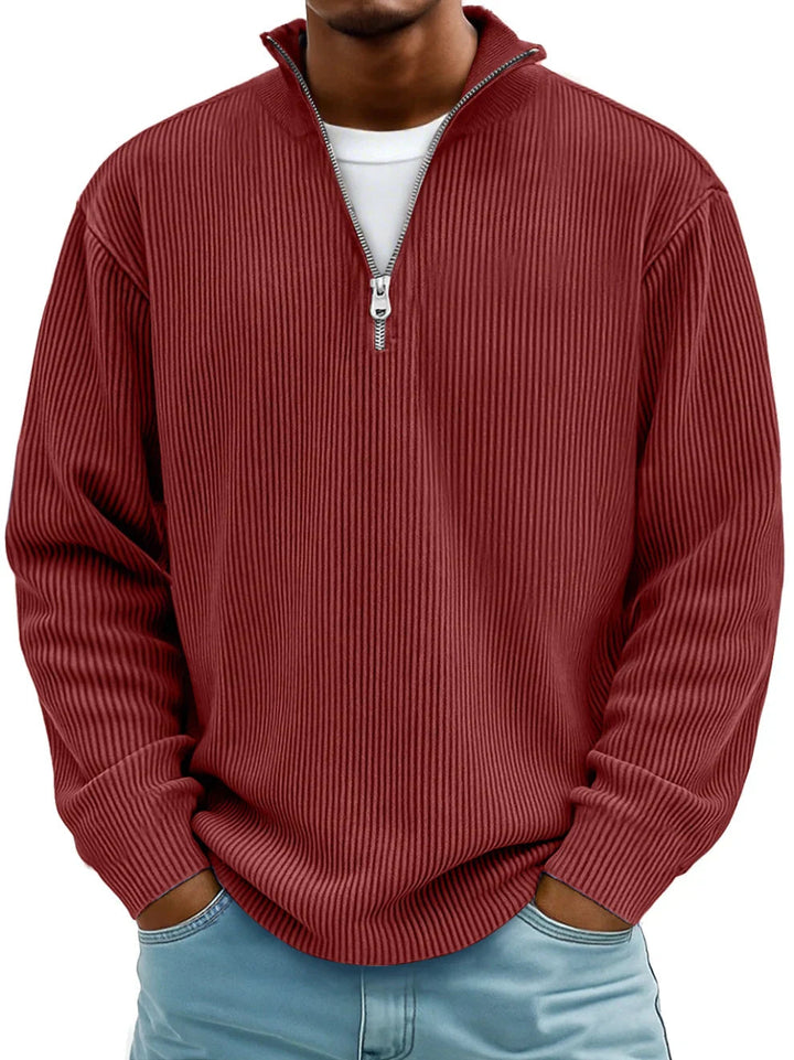 CLASSIC KNIT PULLOVER HALF-ZIP FOR MEN