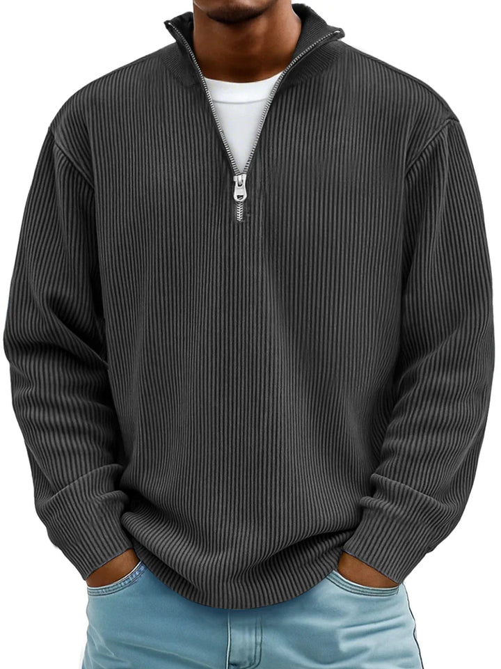 CLASSIC KNIT PULLOVER HALF-ZIP FOR MEN