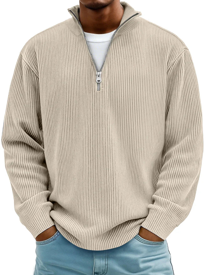 CLASSIC KNIT PULLOVER HALF-ZIP FOR MEN
