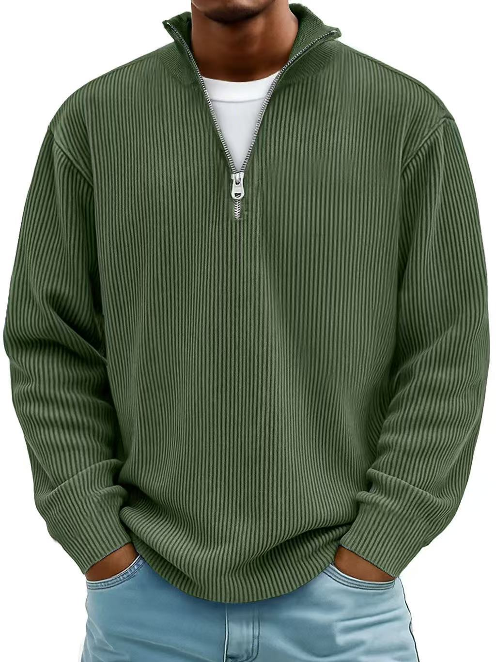 CLASSIC KNIT PULLOVER HALF-ZIP FOR MEN