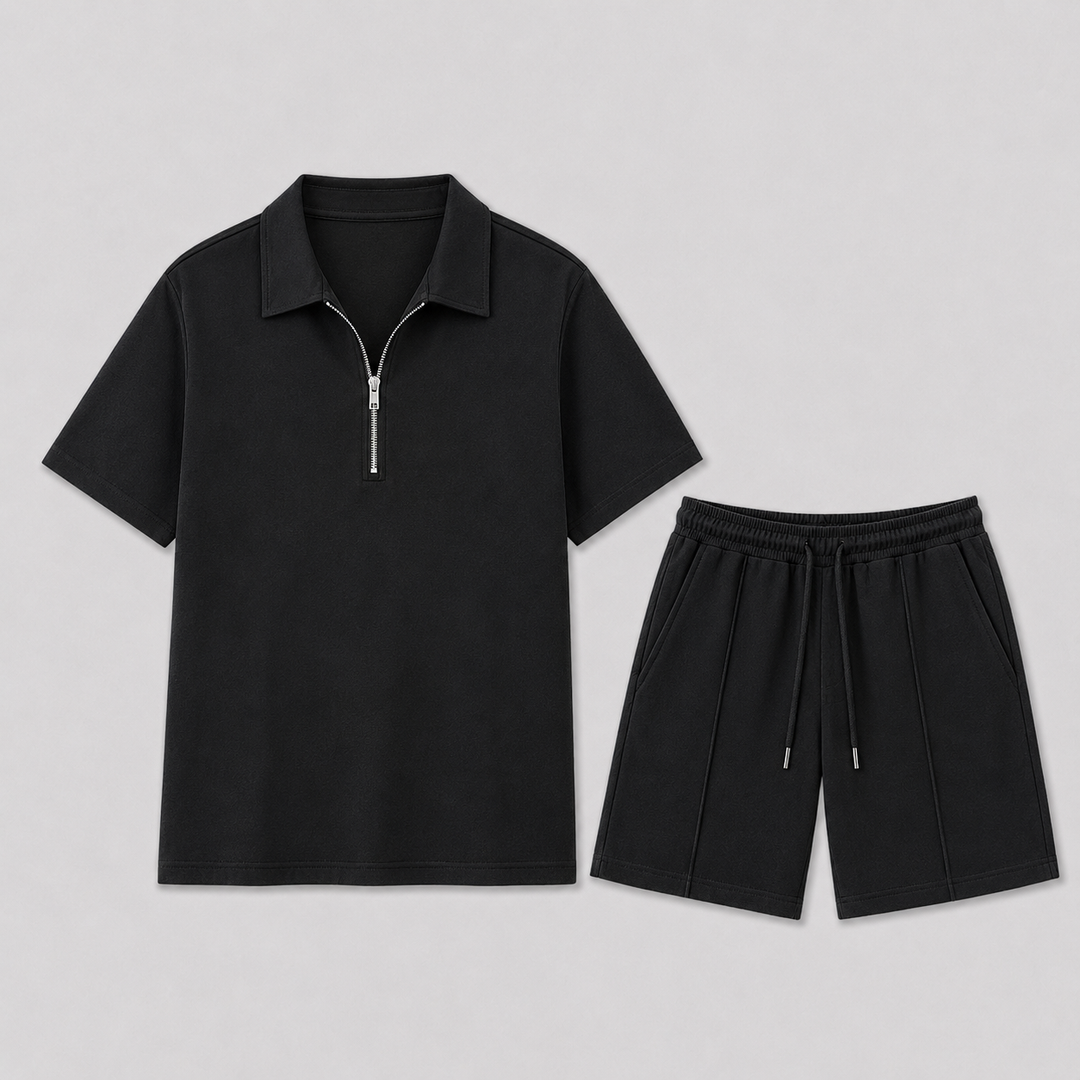 ZIPPER POLO SET FOR MEN