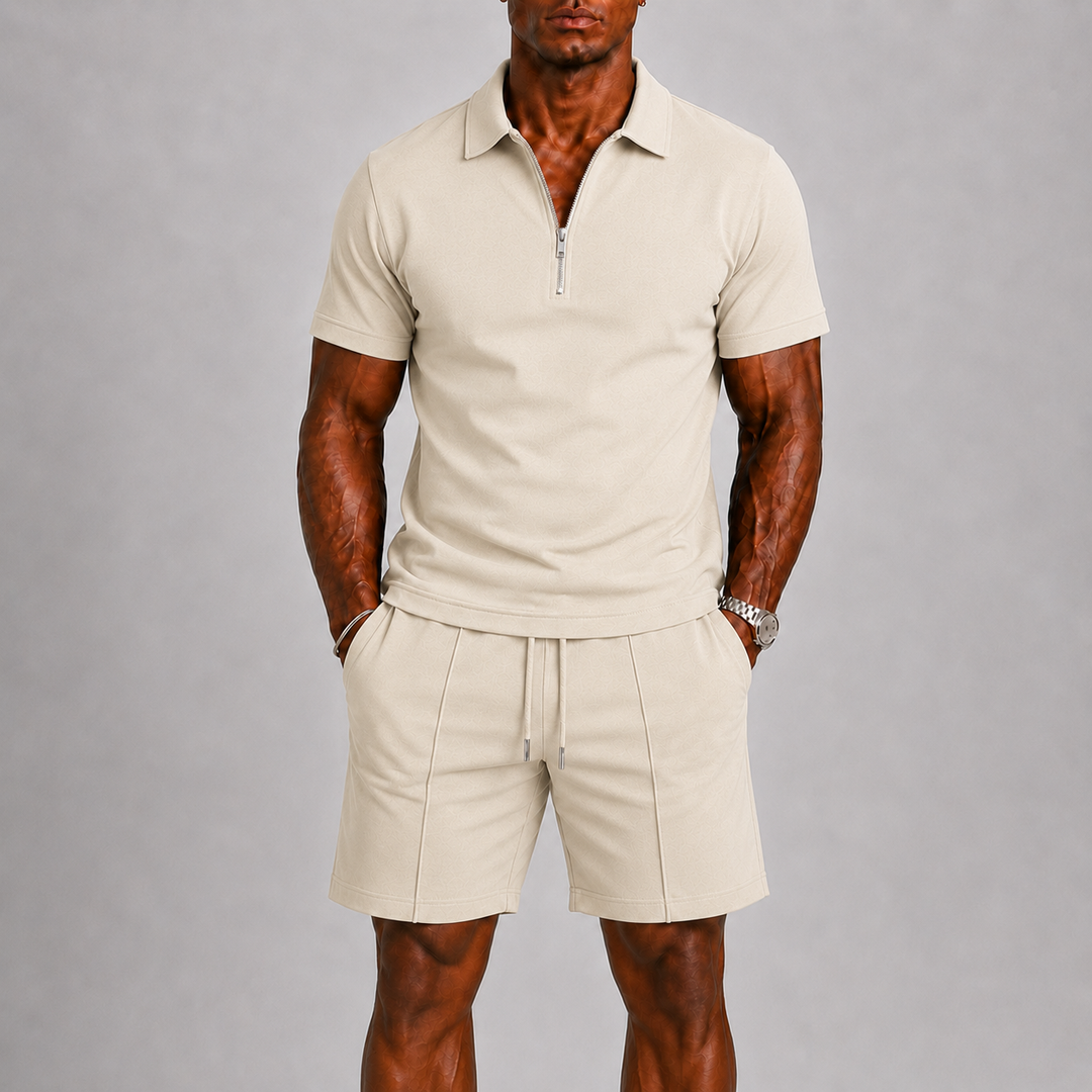 ZIPPER POLO SET FOR MEN