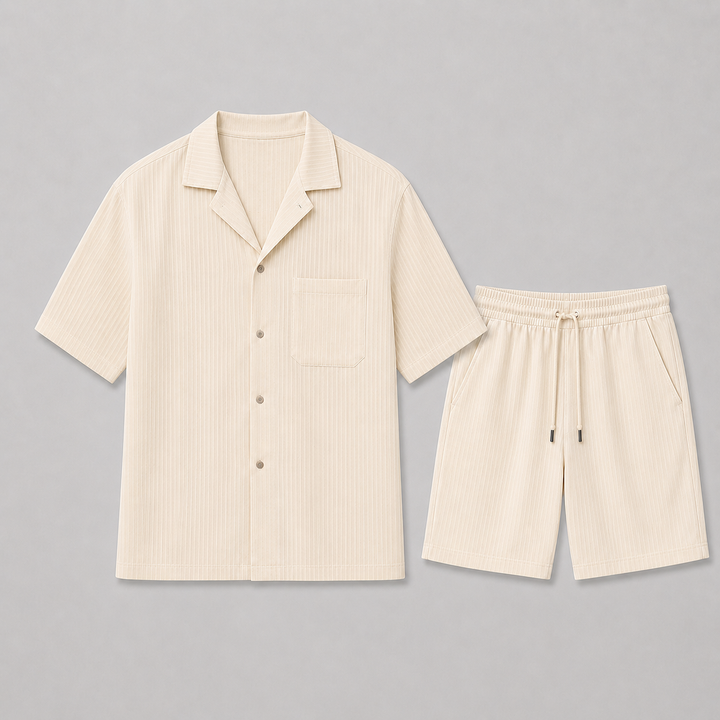 TEXTURED TWO PIECE SET FOR MEN