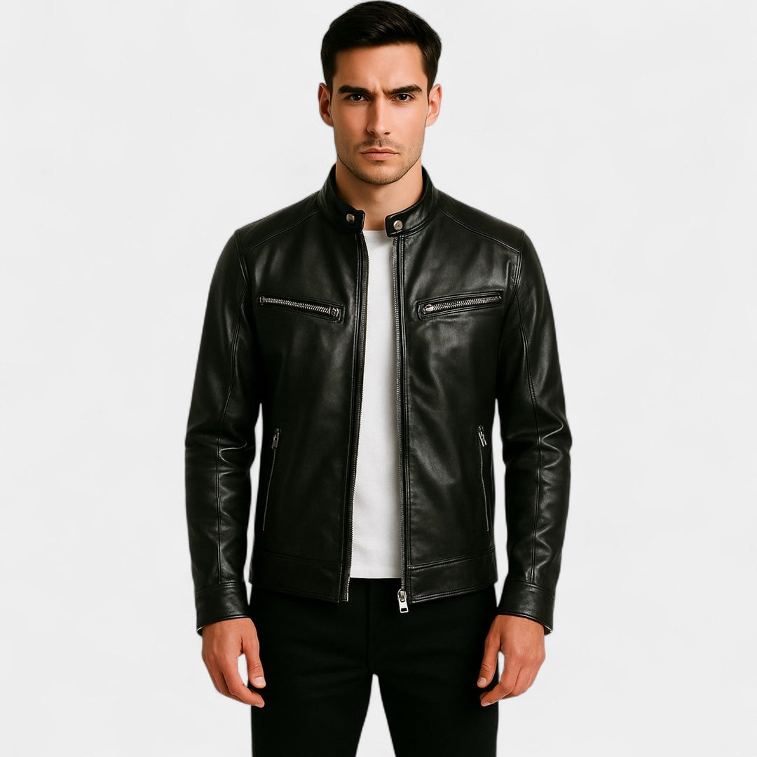 SLIM BIKER JACKET FOR MEN