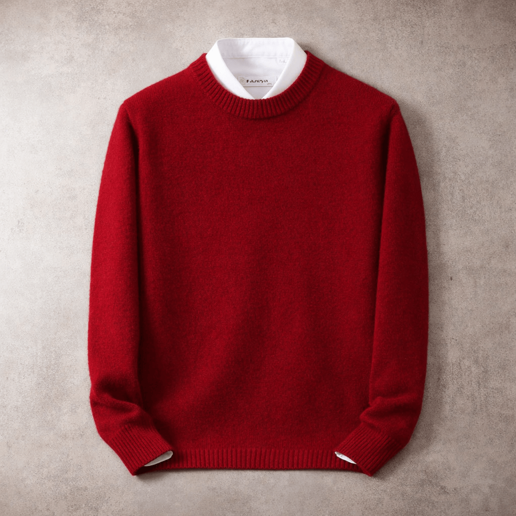 WOOL BLEND CREW NECK SWEATER FOR MEN