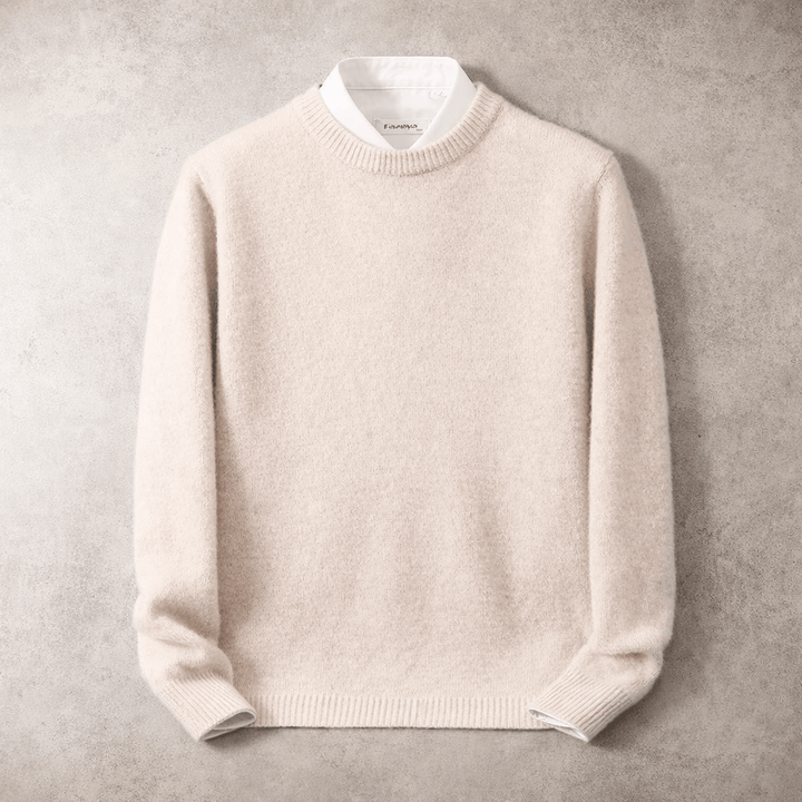 WOOL BLEND CREW NECK SWEATER FOR MEN