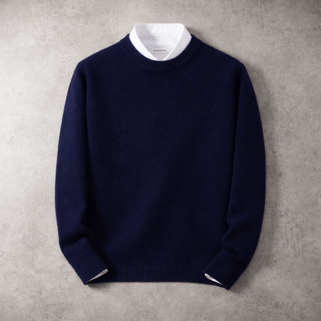 WOOL BLEND CREW NECK SWEATER FOR MEN