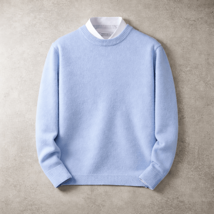WOOL BLEND CREW NECK SWEATER FOR MEN