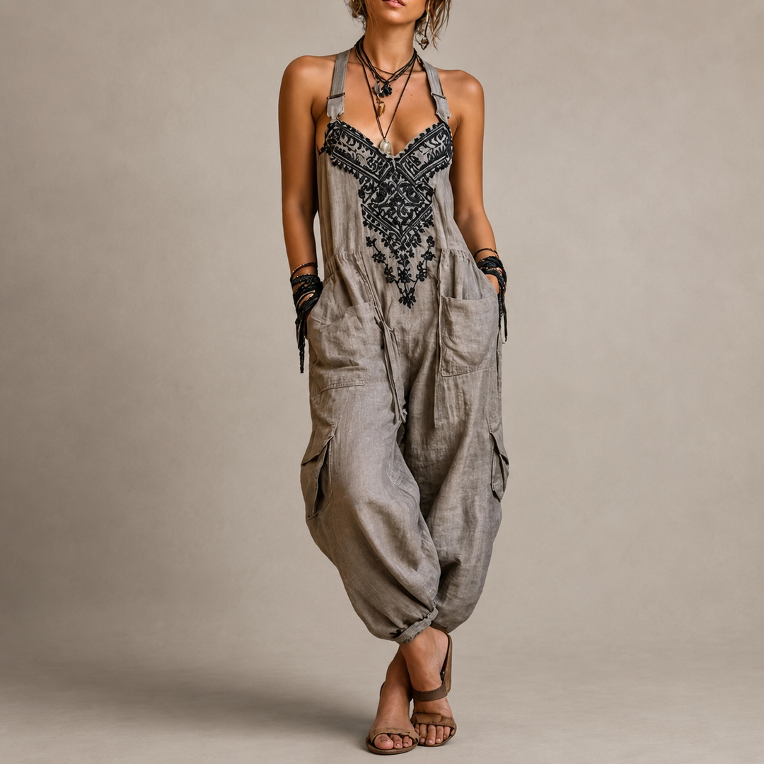 BEAUMONT NICE | SALOPETTE BRODÉE BOHO POUR FEMMES