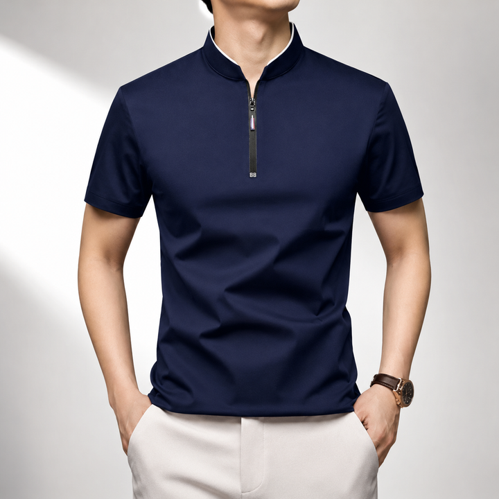 QUARTER-ZIP POLO SHIRT FOR MEN