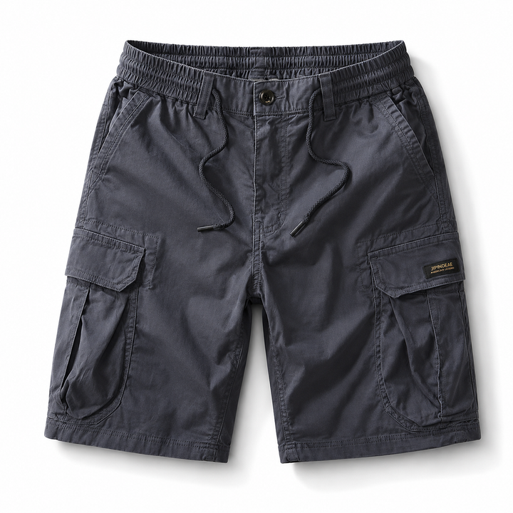 ELASTIC WAIST CARGO SHORTS FOR MEN