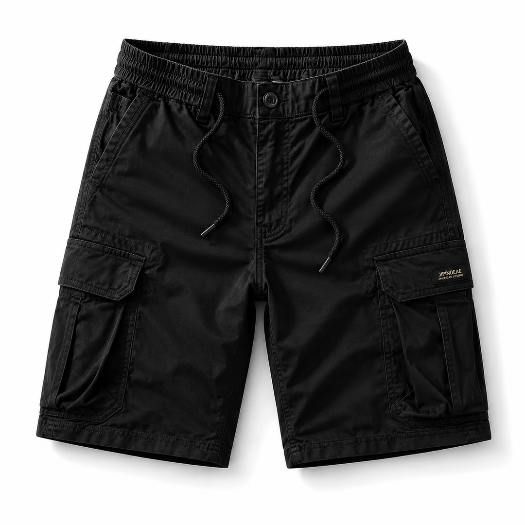 ELASTIC WAIST CARGO SHORTS FOR MEN