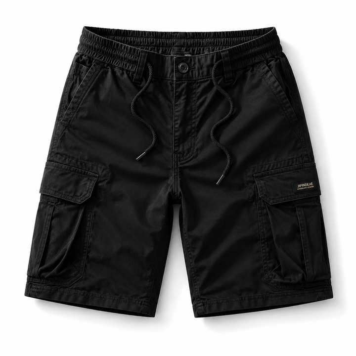 ELASTIC WAIST CARGO SHORTS FOR MEN