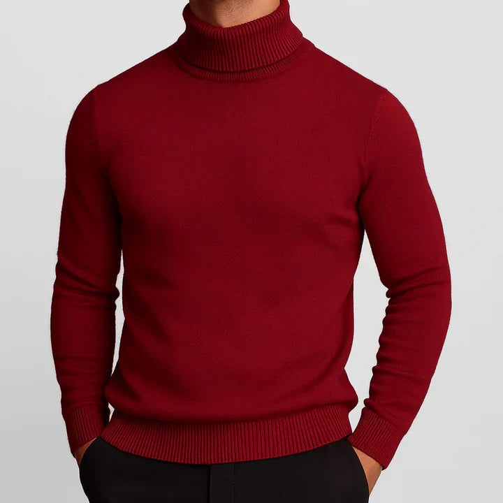 Pull col roulé en maille Leroux