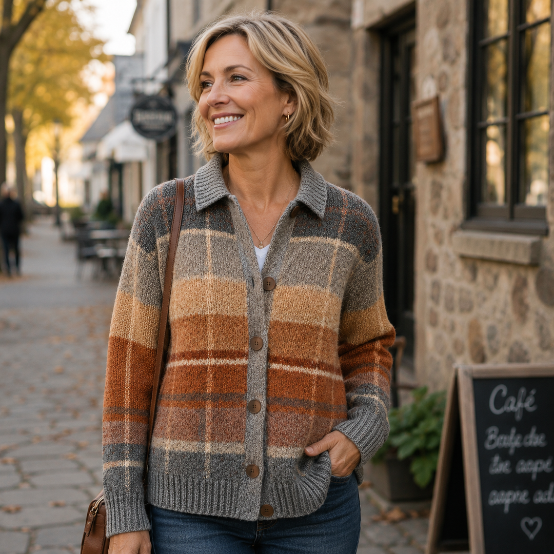 BEAUMONT NICE | GILET À CARREAUX CHIC POUR FEMMES