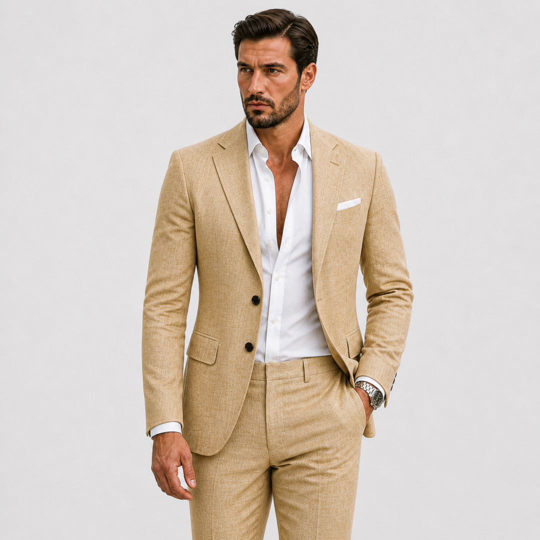 SLIM-FIT NYLON SUIT FOR MEN