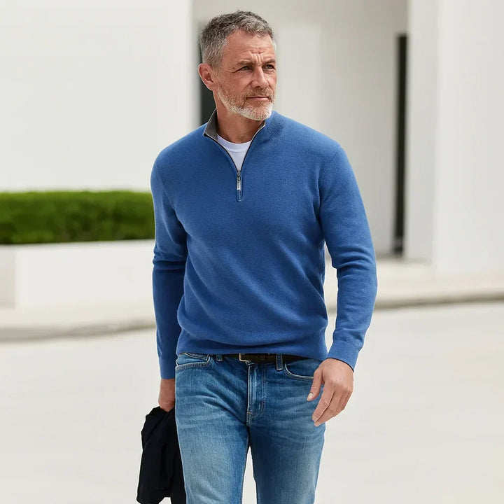 ZIP-UP PULLOVER FOR MEN
