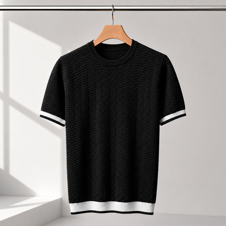 TEXTURED KNIT T-SHIRT FOR MEN