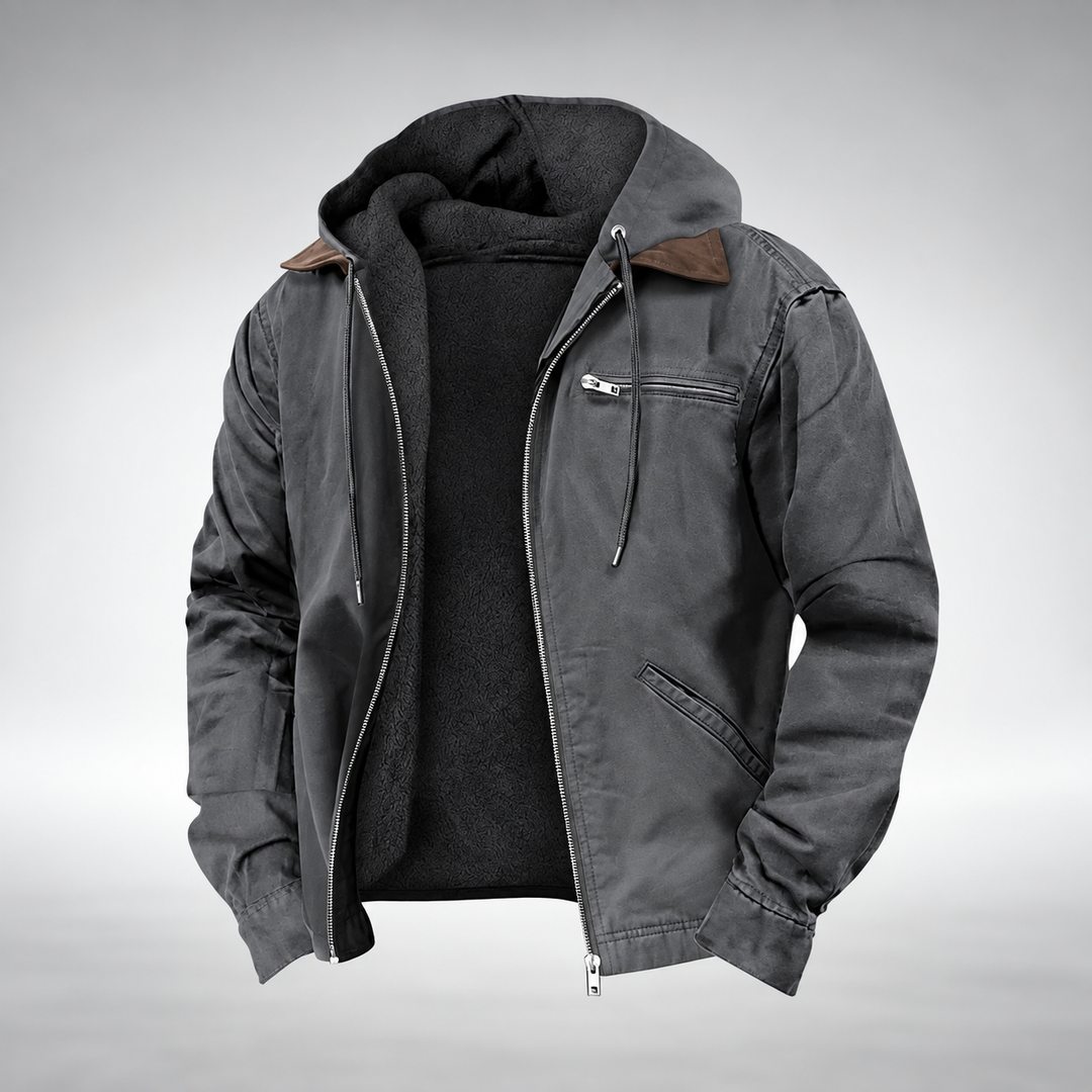 VINTAGE HOODED JACKET FOR MEN