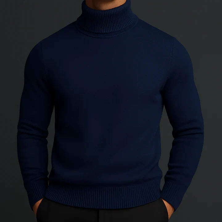 Pull col roulé en maille Leroux