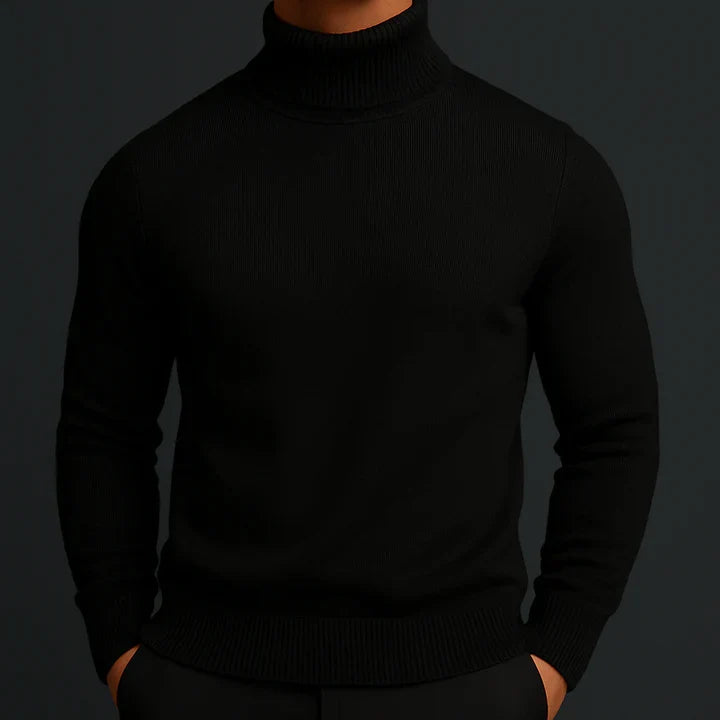 Pull col roulé en maille Leroux