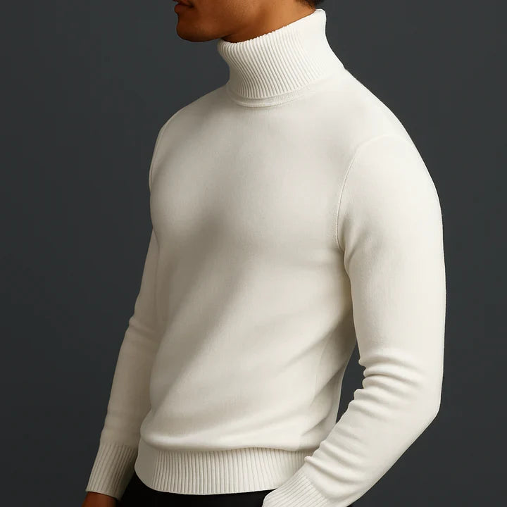 Pull col roulé en maille Leroux