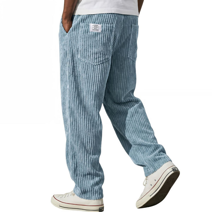 RIBBED WIDE LEG TROUSERS FOR MEN