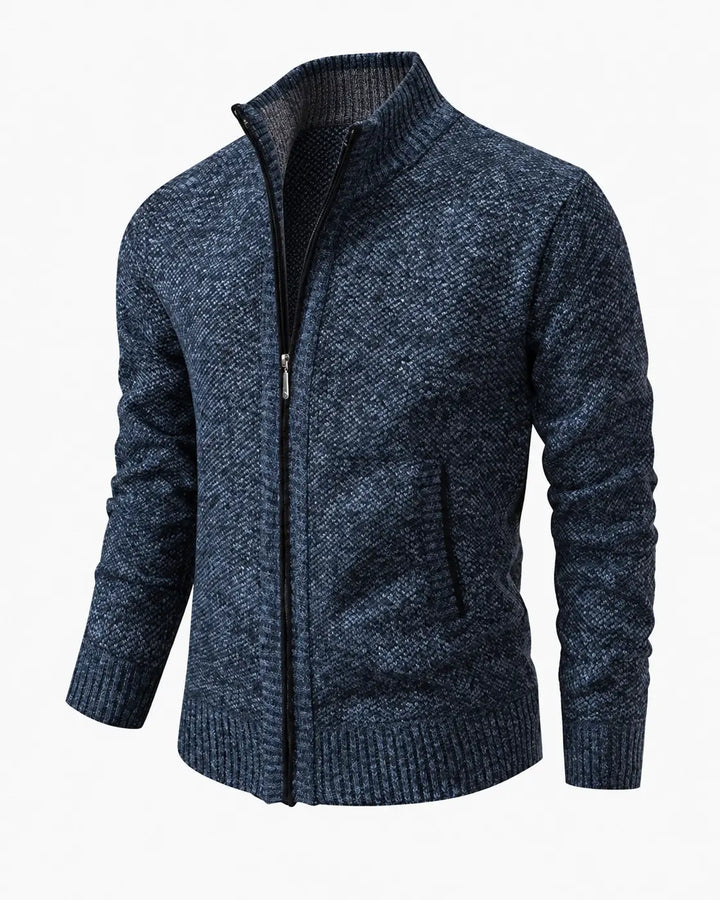KNIT ZIP COLLAR SWEATER FOR MEN