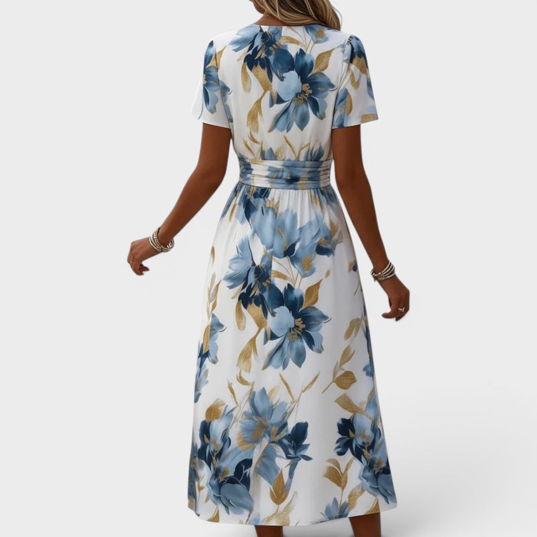 BEAUMONT NICE | ROBE MIDI FLORALE MODERNE POUR FEMMES