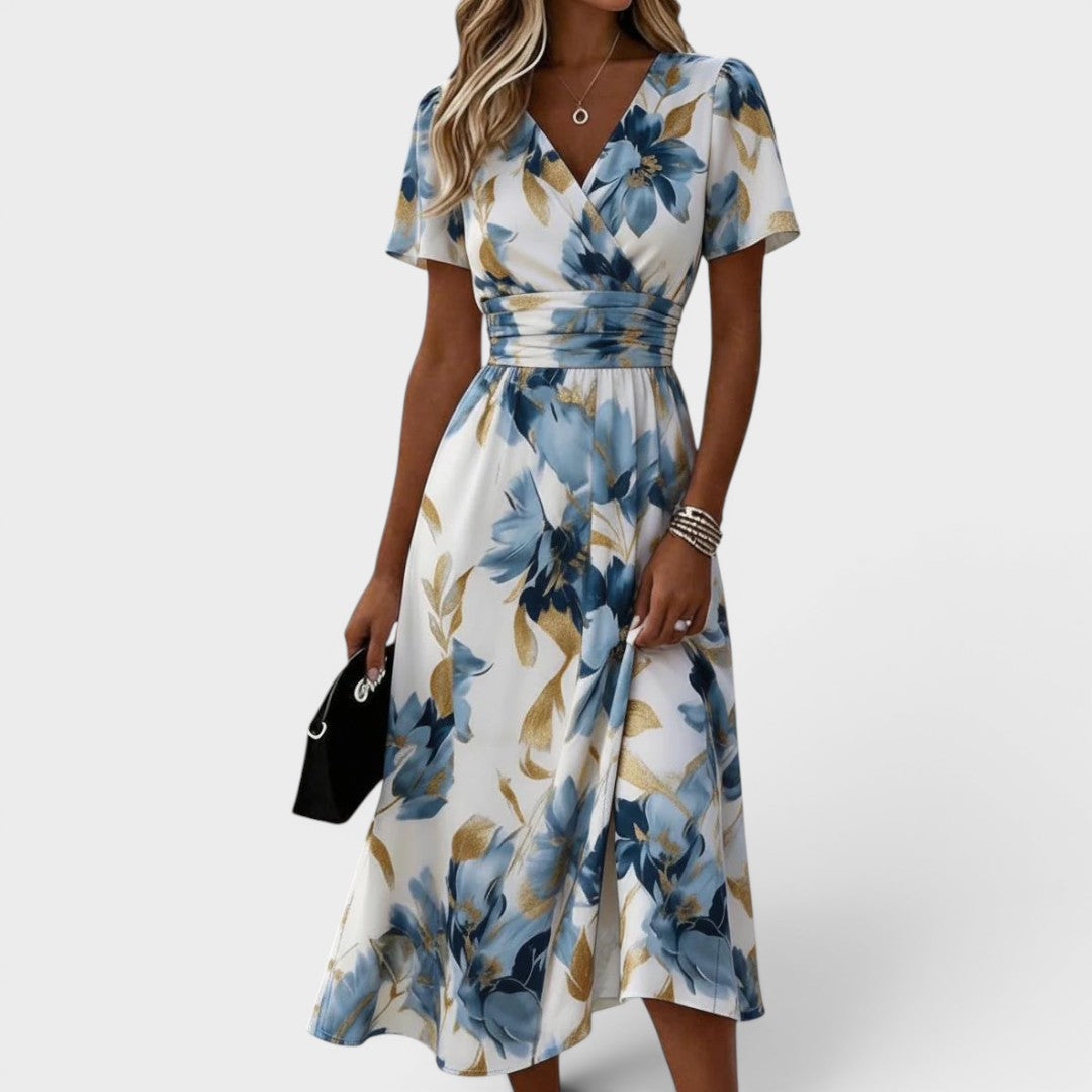 BEAUMONT NICE | ROBE MIDI FLORALE MODERNE POUR FEMMES