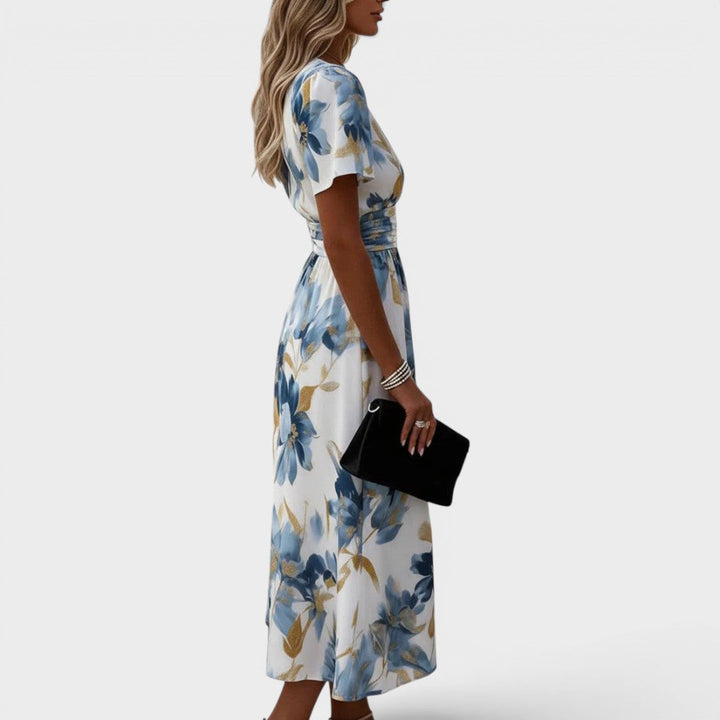 BEAUMONT NICE | ROBE MIDI FLORALE MODERNE POUR FEMMES