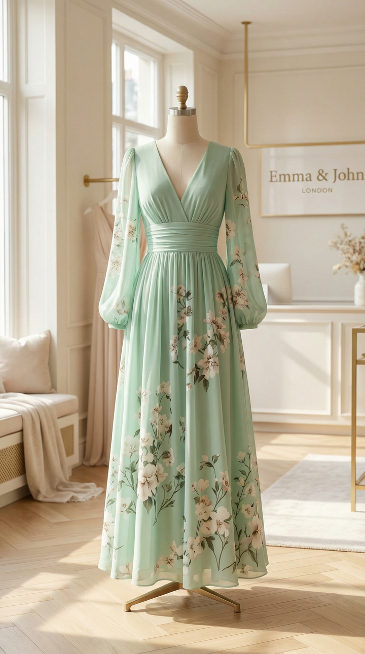 BEAUMONT NICE | ROBE MIDI FLORALE AÉRIENNE POUR FEMMES