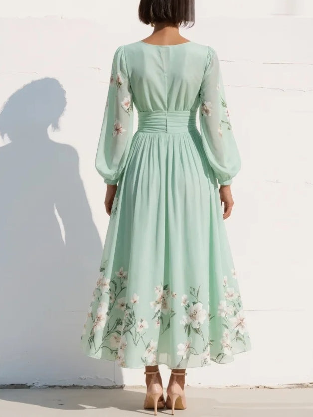 BEAUMONT NICE | ROBE MIDI FLORALE AÉRIENNE POUR FEMMES
