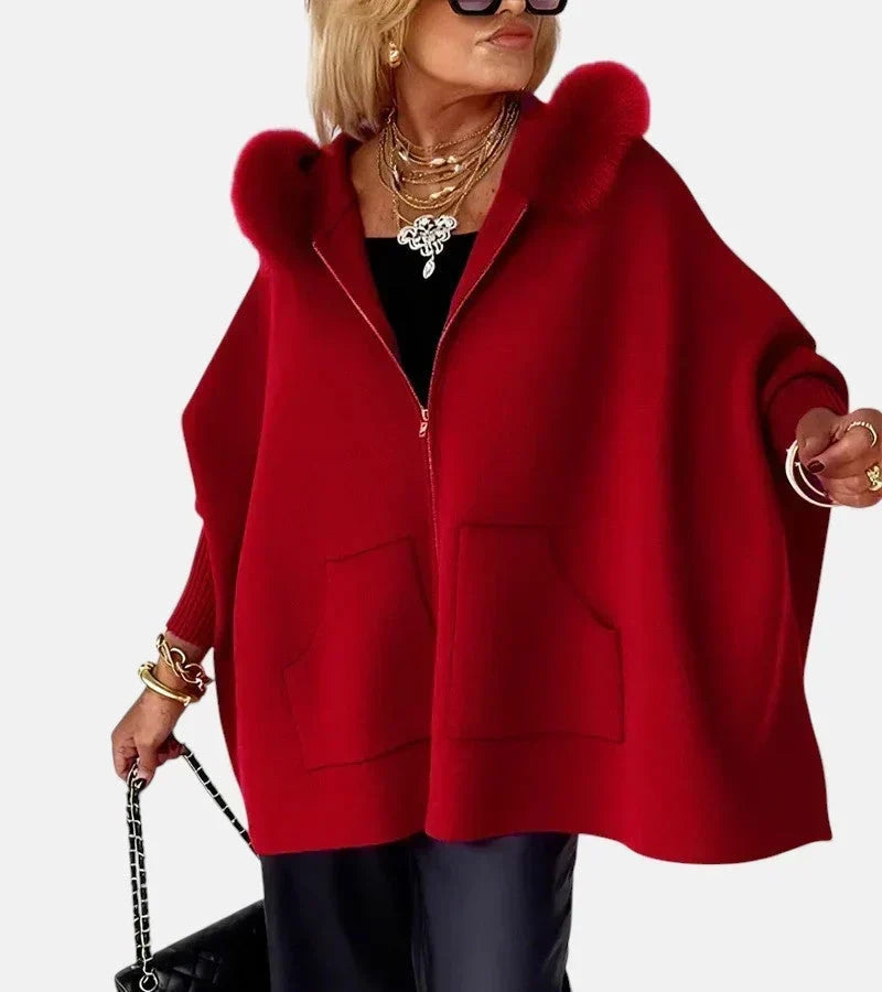 BEAUMONT NICE | VESTE AVEC COL EN FOURRURE À CAPUCHE POUR FEMMES