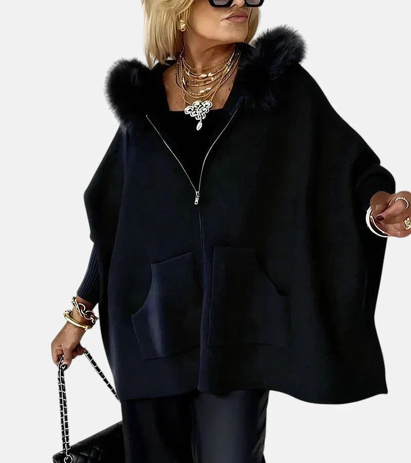 BEAUMONT NICE | VESTE AVEC COL EN FOURRURE À CAPUCHE POUR FEMMES