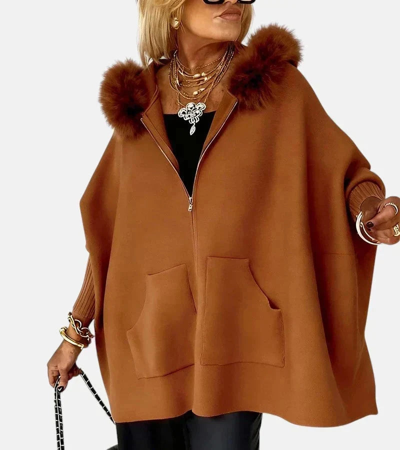 BEAUMONT NICE | VESTE AVEC COL EN FOURRURE À CAPUCHE POUR FEMMES
