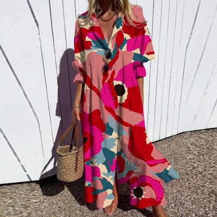 BEAUMONT NICE | ROBE MAXI IMPRIMÉE POUR FEMMES