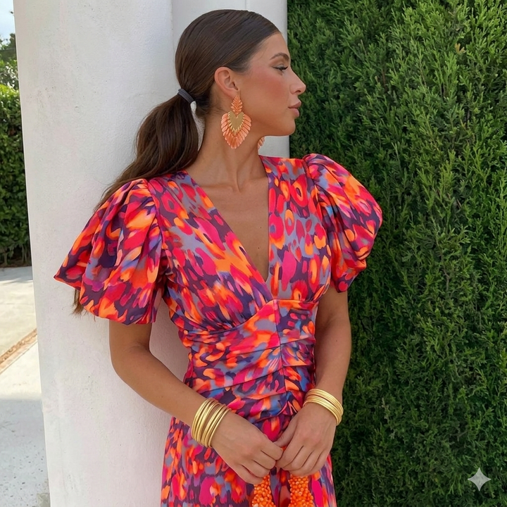 BEAUMONT NICE | ROBE À MANCHES PLISSÉES POUR FEMMES