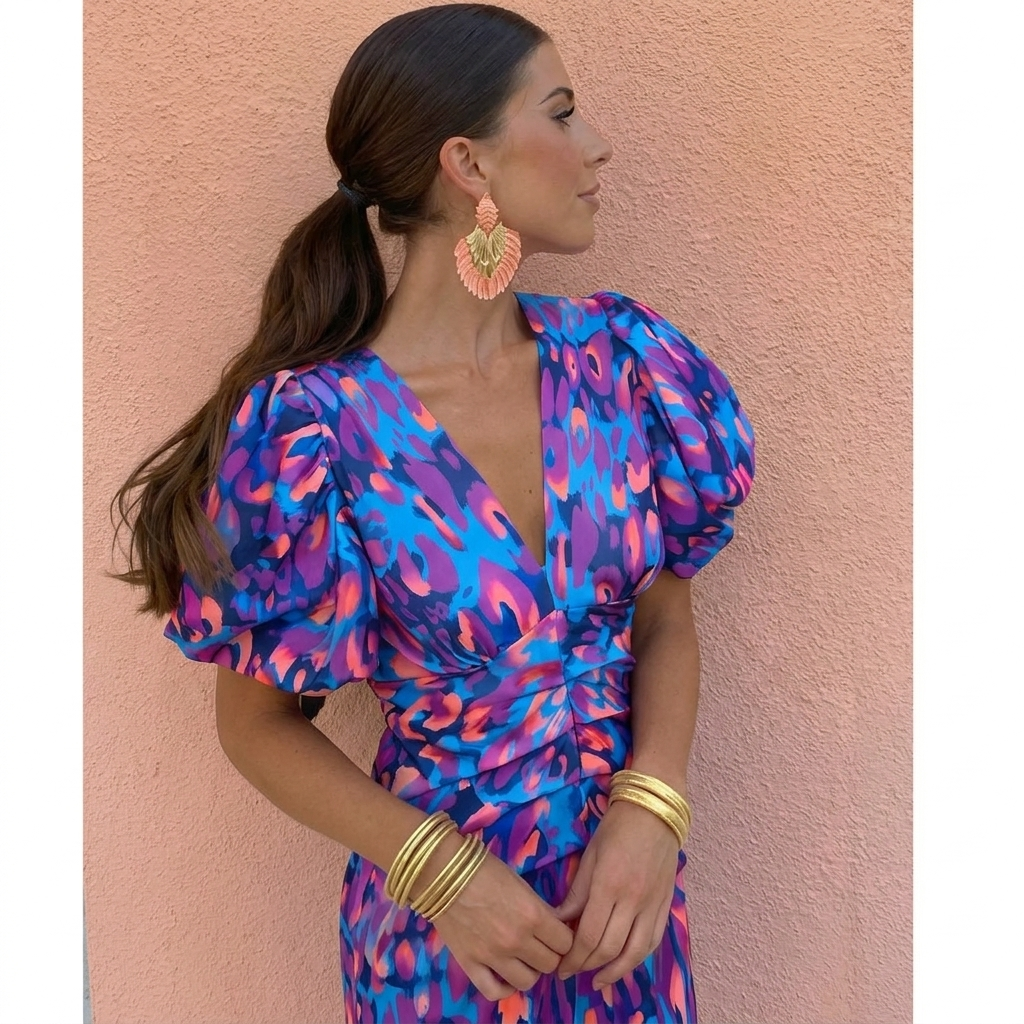 BEAUMONT NICE | ROBE À MANCHES PLISSÉES POUR FEMMES