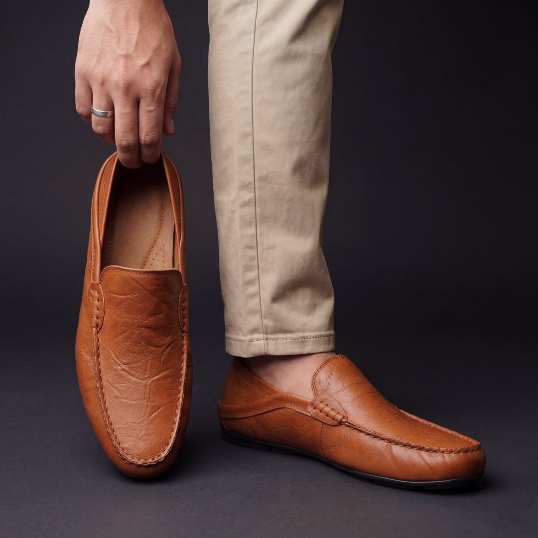 SLIP-ON MOCCASINS FOR MEN