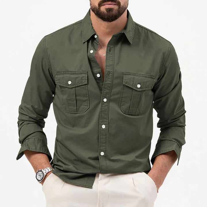 WRINKLE RESISTANT BUTTON SHIRT FOR MEN