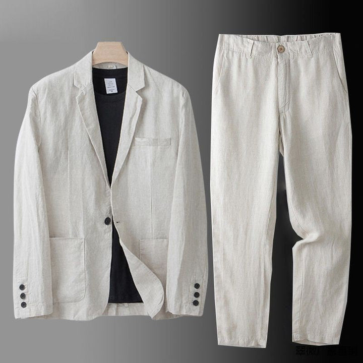 LINEN BLEND SUIT FOR MEN