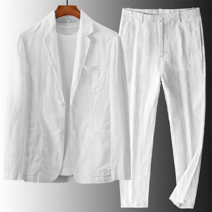 LINEN BLEND SUIT SET FOR MEN